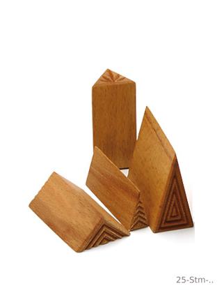 Holz-Dekorstempel 3eck 30x30