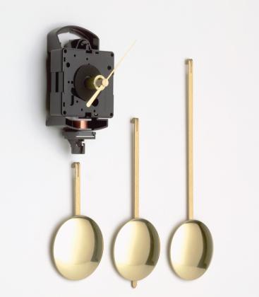 Quartz Pendulum Work, Brass Coloured