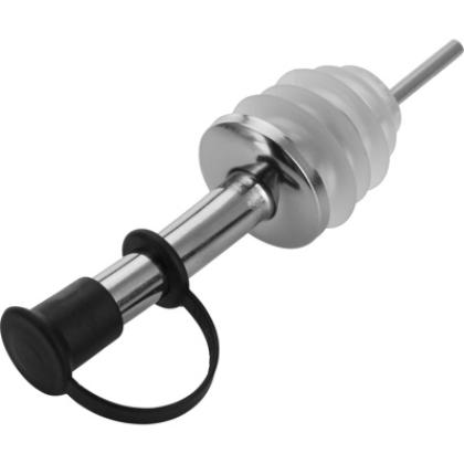 Pourer with Plug 8 Long/Tight with Black Cap